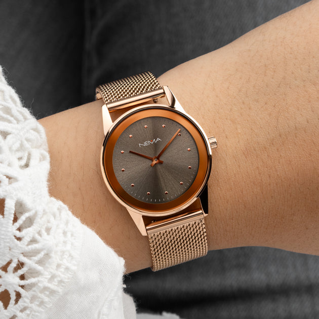 MIIRO Mesh Rose Gold Grey