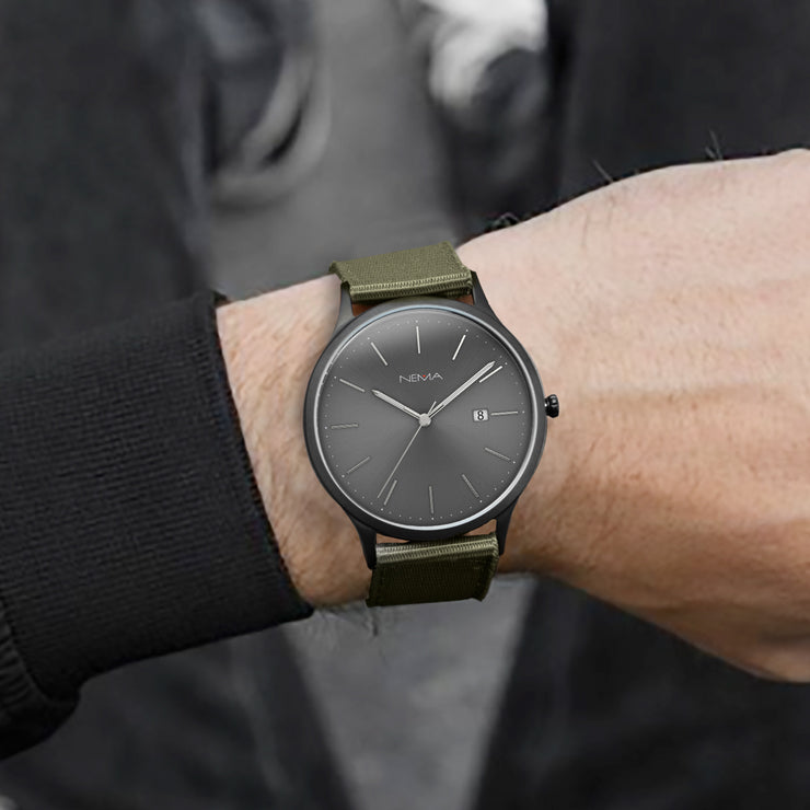 Watch With Canvas Strap | NEMA Timepiece