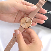 ARLO Pink Leather Rose Gold/Rose Gold