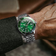 Zodiv Silver Stainless Link/Green
