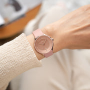 LIZA Pink Leather Rose Gold/Rose Gold