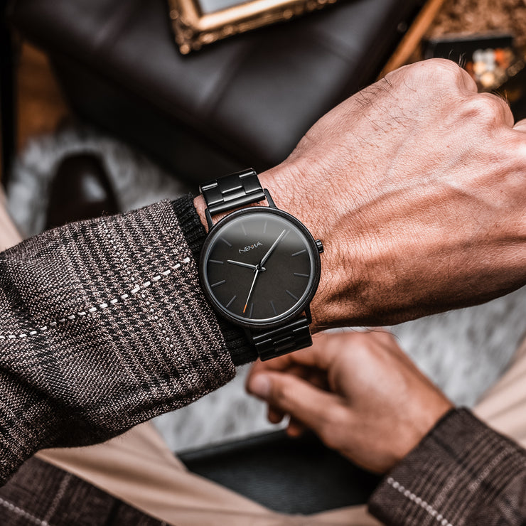Black Stainless Steel Watch Mens | NEMA Timepiece