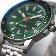 Zodiv Silver Stainless Link/Green