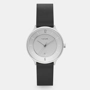 Women's Watch With Black Leather Band | NEMA Timepiece