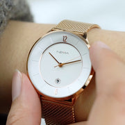 LIZA Mesh Rose Gold/White