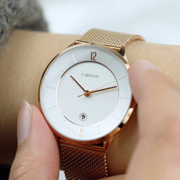 LIZA Mesh Rose Gold/White