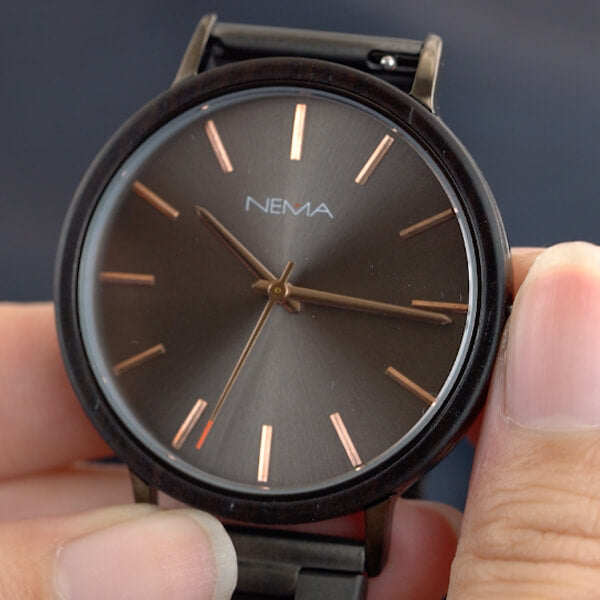 Matta Gunmetal Stainless Link/Rose Gold