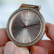 Matta Maple Rose Gold Stainless Link/Grey
