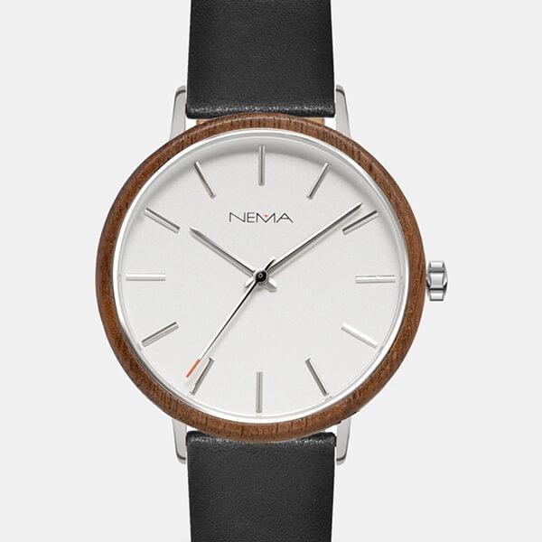 Matta Leather Black Walnut Silver
