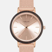 Matta Pink Canvas Ebony Rose Gold