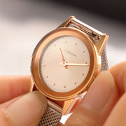 MIIRO Silver Mesh Rose Gold/Silver