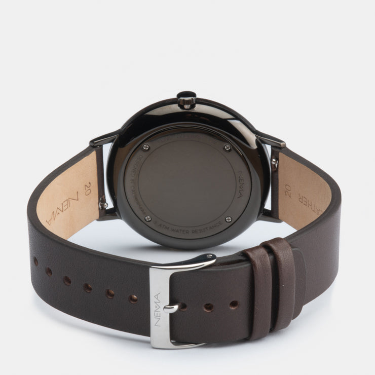 Mens Minimalist Leather Watch | NEMA Timepiece