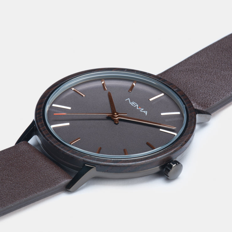 Mens Minimalist Leather Watch | NEMA Timepiece