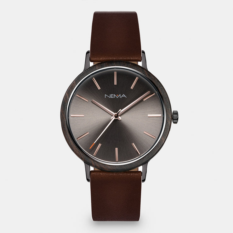 Mens Minimalist Leather Watch | NEMA Timepiece