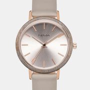 Matta Leather Rose Gold/Light Grey