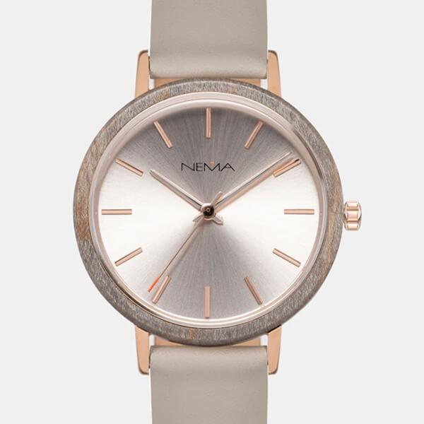 Matta Leather Rose Gold/Light Grey