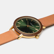 Wood Watch Leather Band | NEMA Timepiece