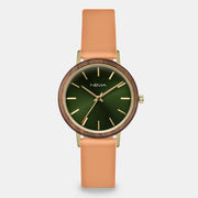 Wood Watch Leather Band | NEMA Timepiece