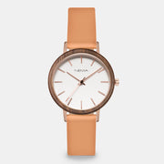 Wood Watch Leather Band | NEMA Timepiece