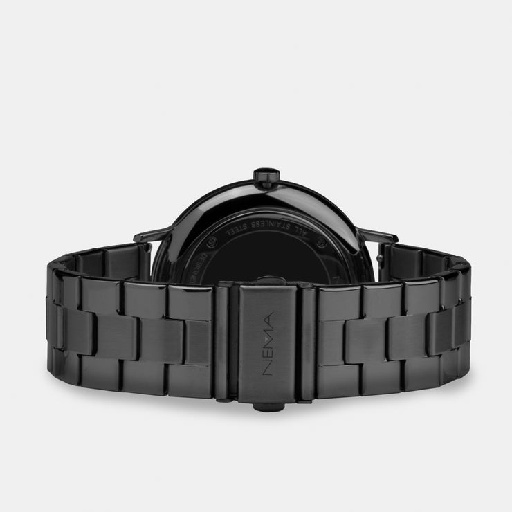 Black Stainless Steel Watch Mens | NEMA Timepiece