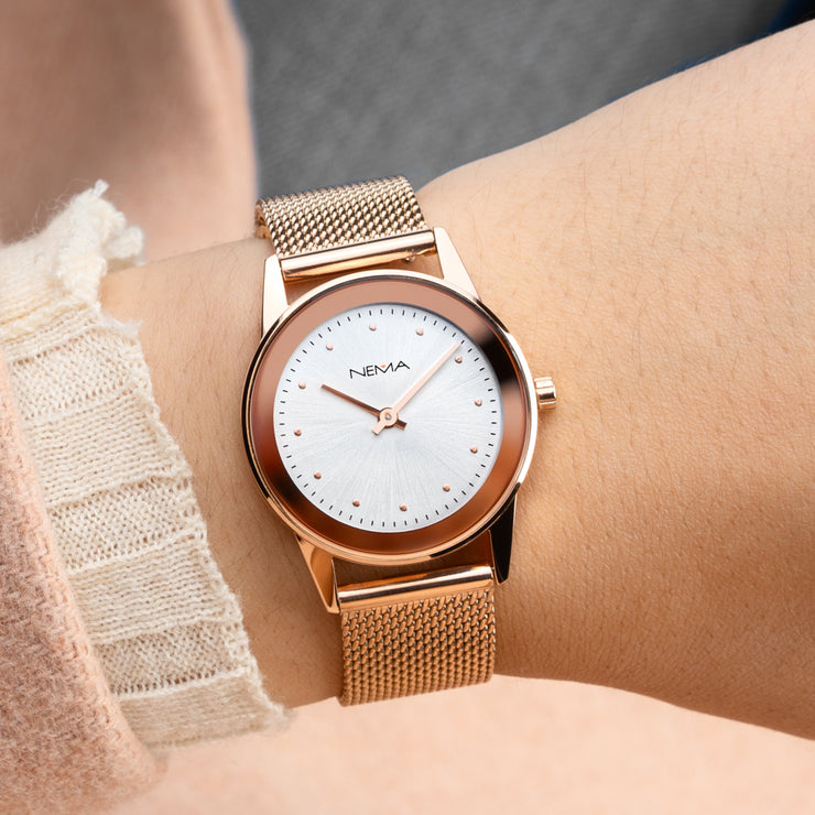 Mesh Strap Watch Women's | NEMA Timepiece