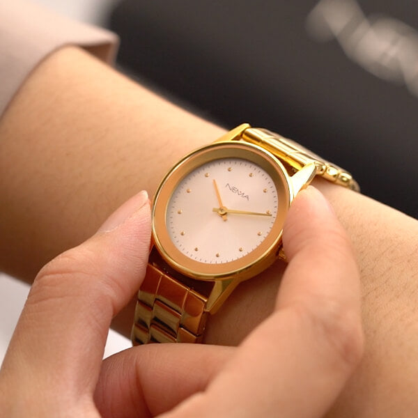 MIIRO Gold Stainless Link/Silver