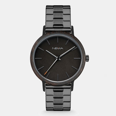 Black Stainless Steel Watch Mens | NEMA Timepiece