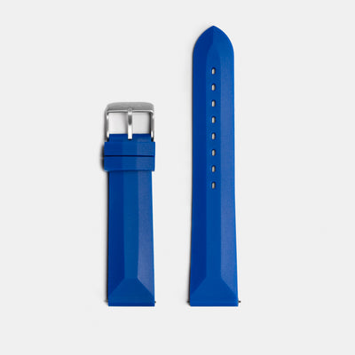 Strap 20 mm Silicone Blue/Silver