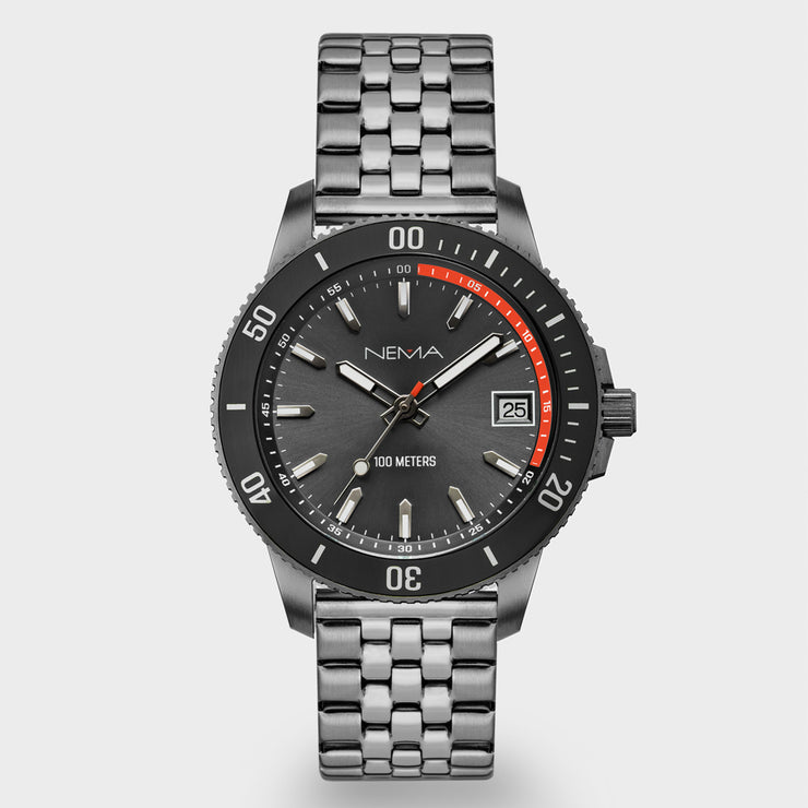 Zodiv Gunmetal Stainless Link/Grey
