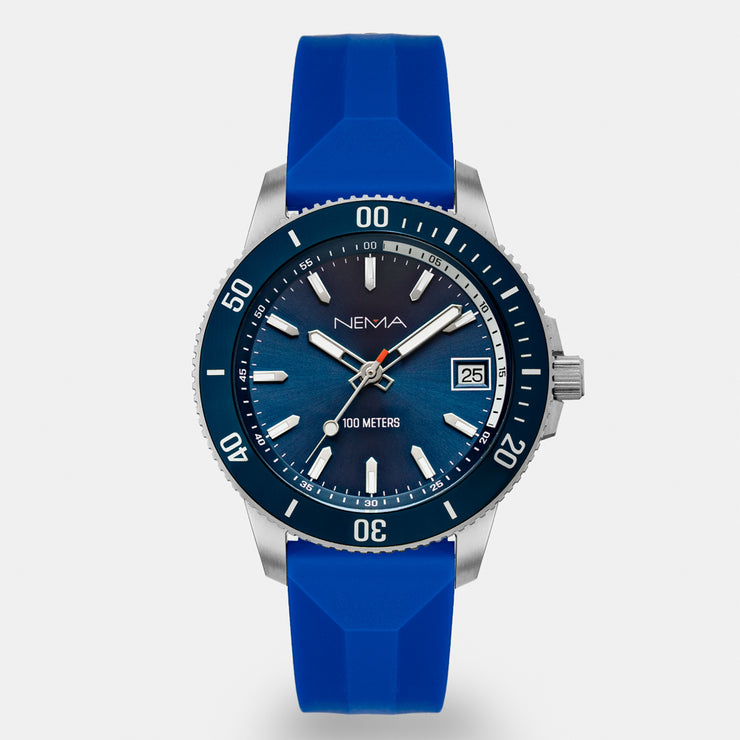 Zodiv Blue Silicone Silver/Blue